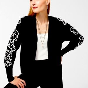 NWT Chico’s Soutache cardigan Black size 1 (8-10)M